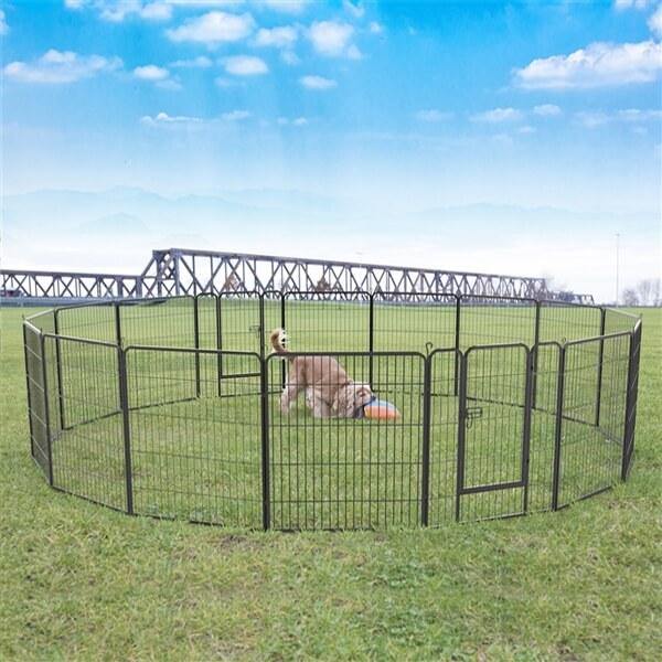 yaheetech 16 panels heavy duty dog playpen large exercise fence