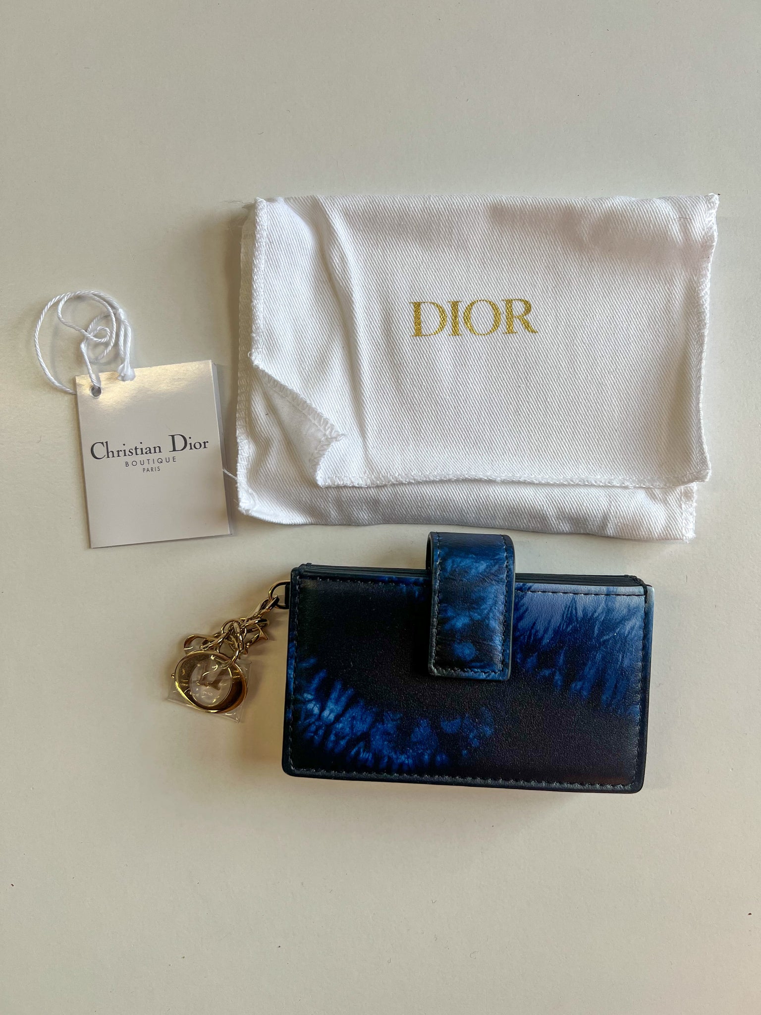 dior card holder keychain