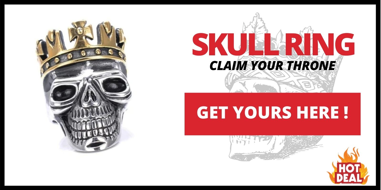 skull crown ring