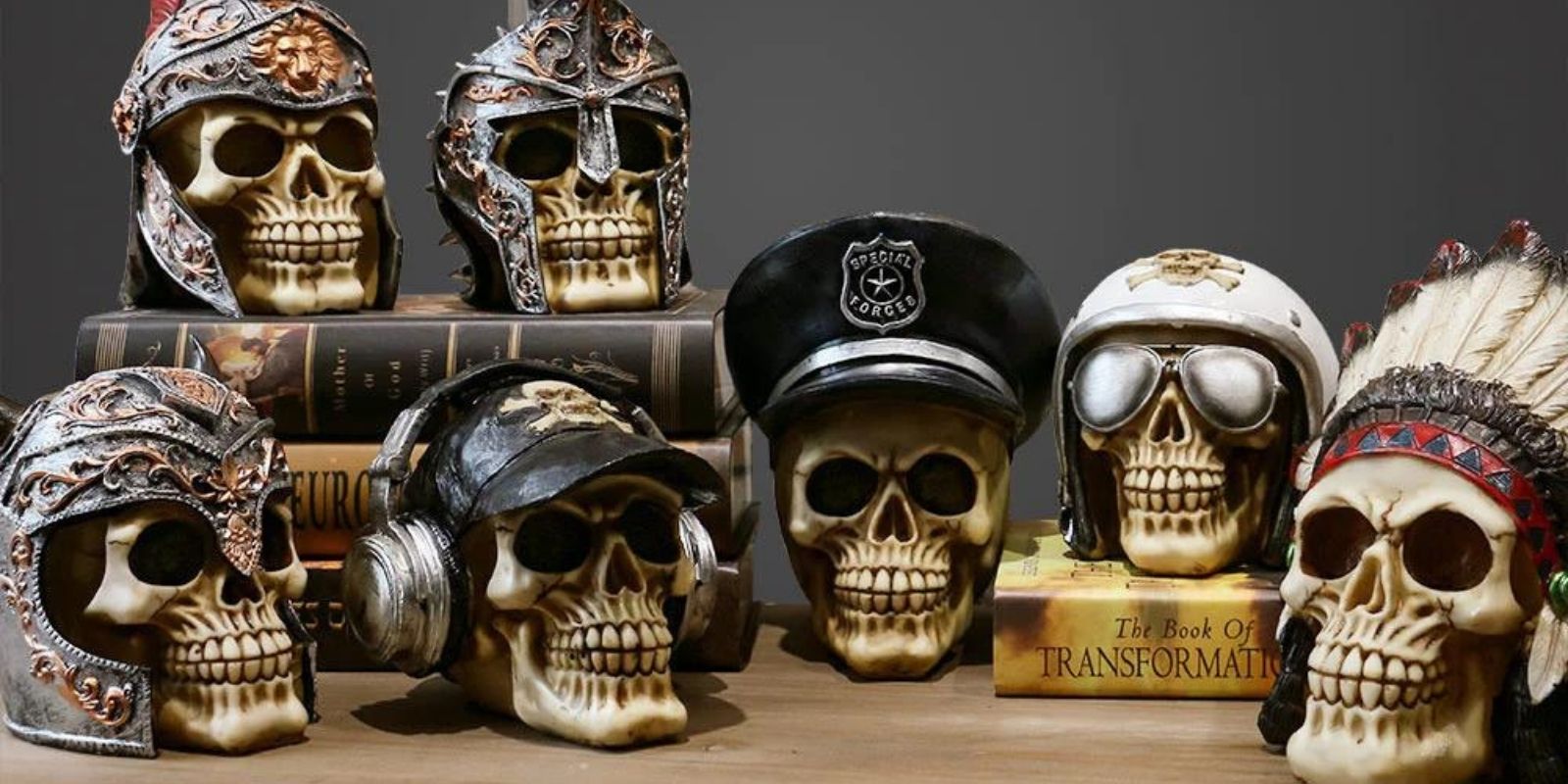 skull heads decor