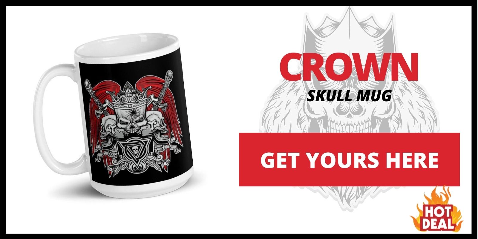 skull crown mug