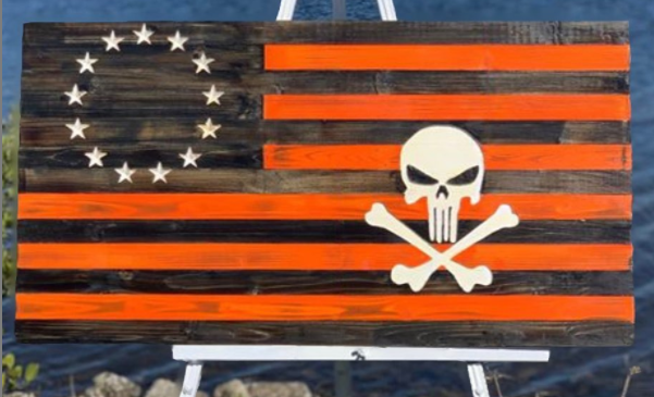 american skull flag