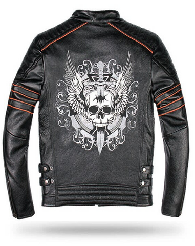 Skull Leather Jacket | Motorcyle & Riders | Skull Action