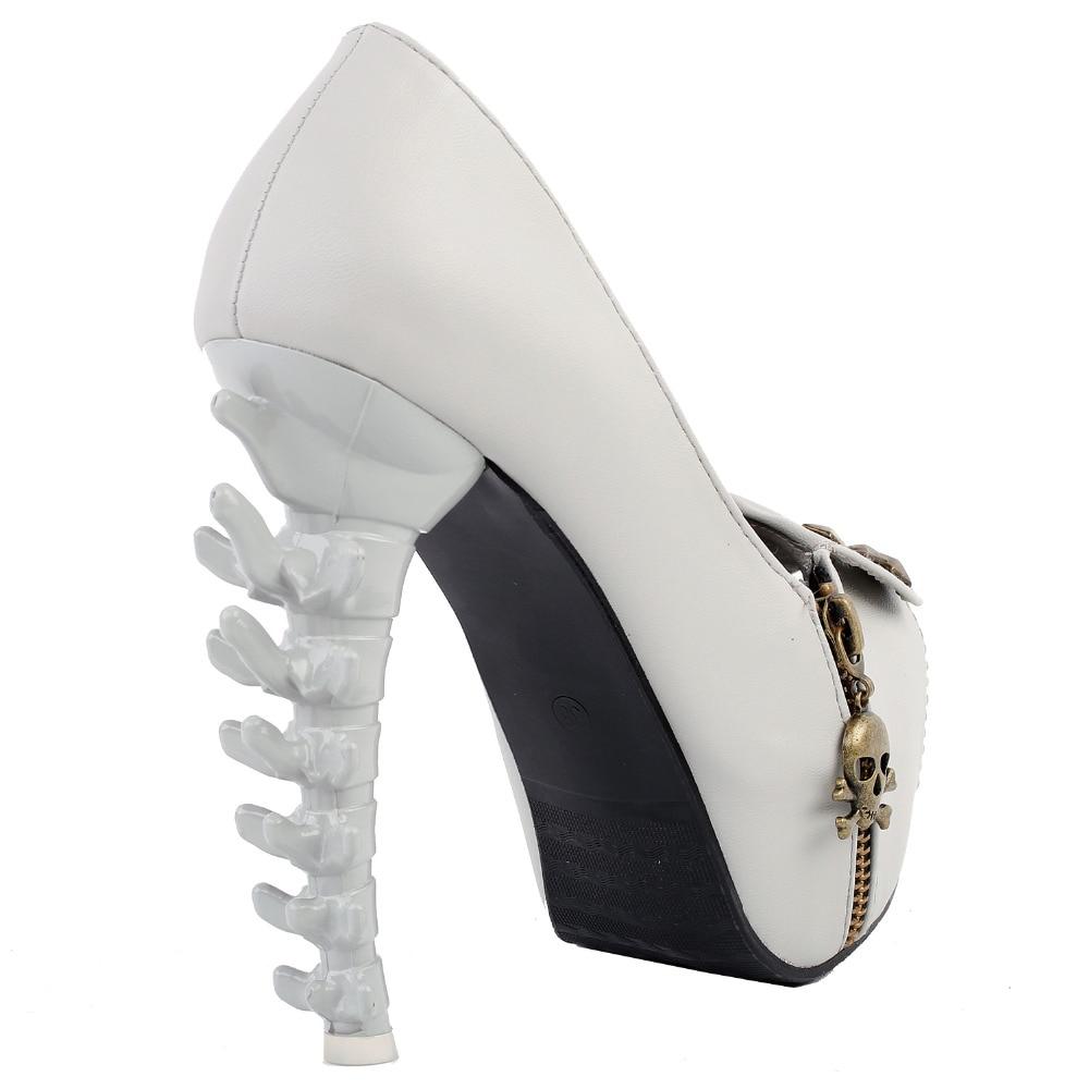 White Skull High Heels | Skull Action