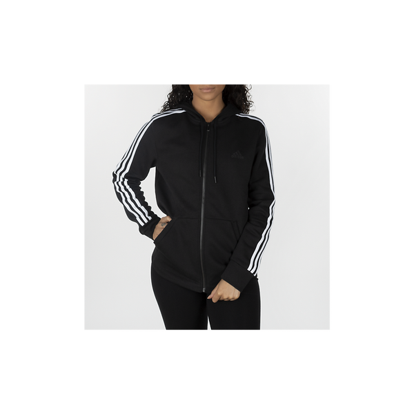 Adidas Cotton Fleece 3-Stripes Full-Zip 