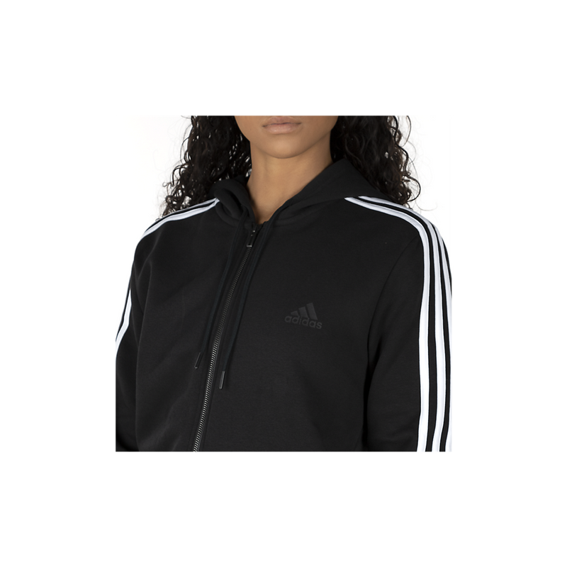 Adidas Cotton Fleece 3-Stripes Full-Zip 