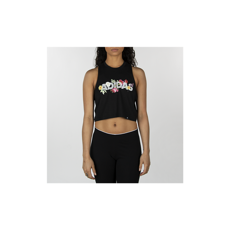 adidas floral crop top