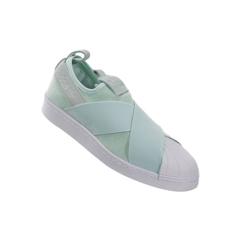 adidas superstar slip on green