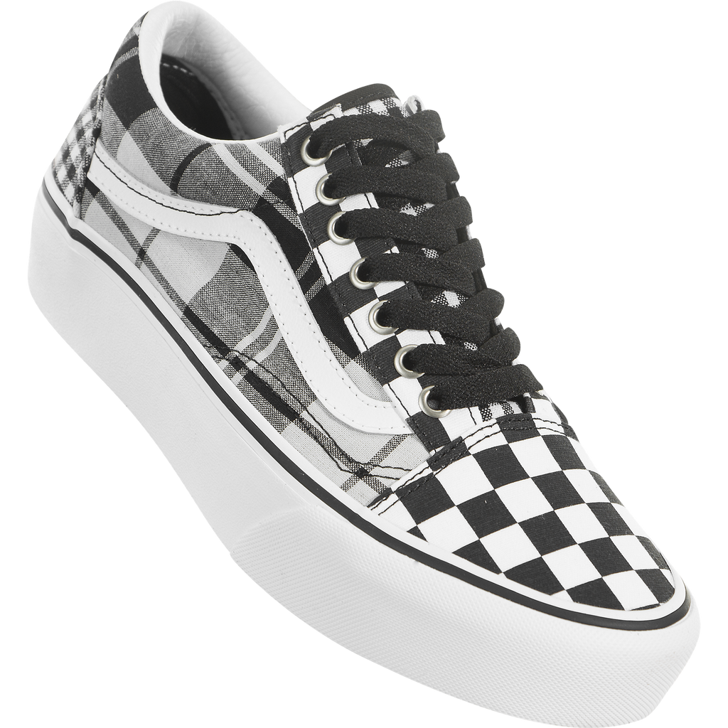 plaid checkerboard old skool platform