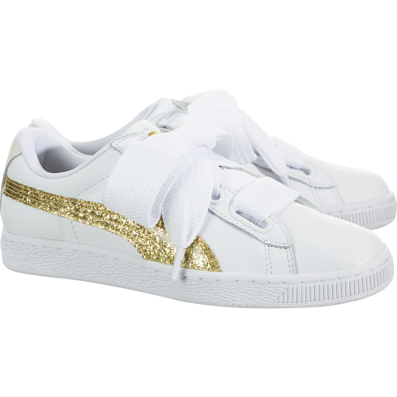 puma basket heart glitter