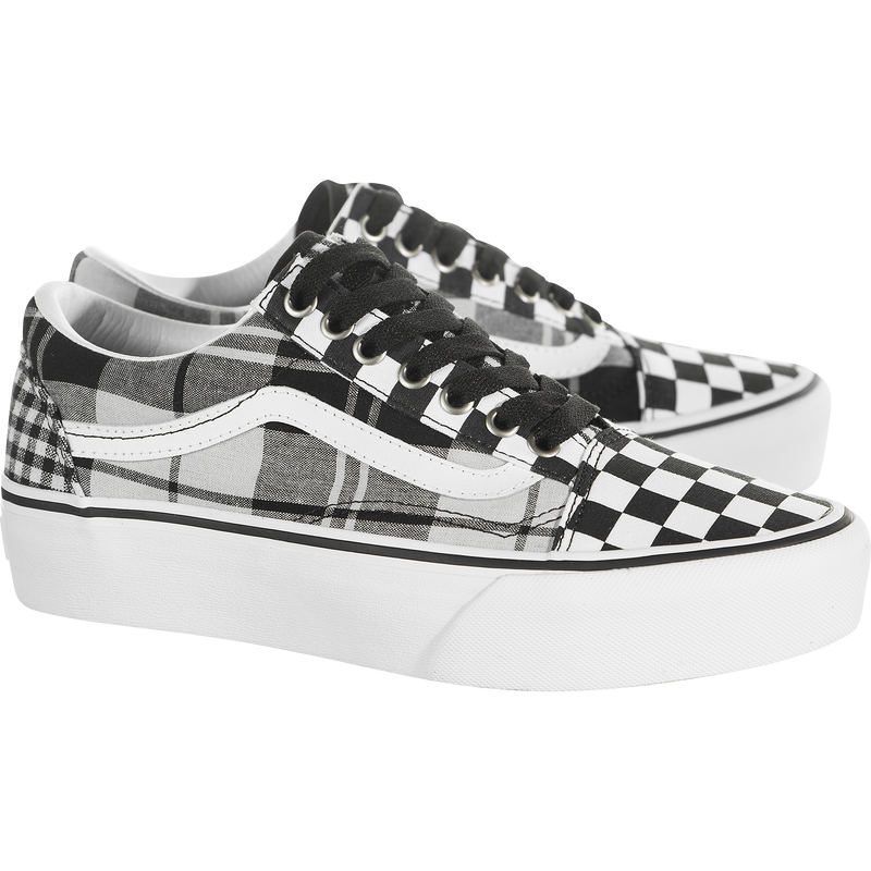 Vans Old Skool Platform (Plaid Checkerboard) - vn0a3b3uvyd ...