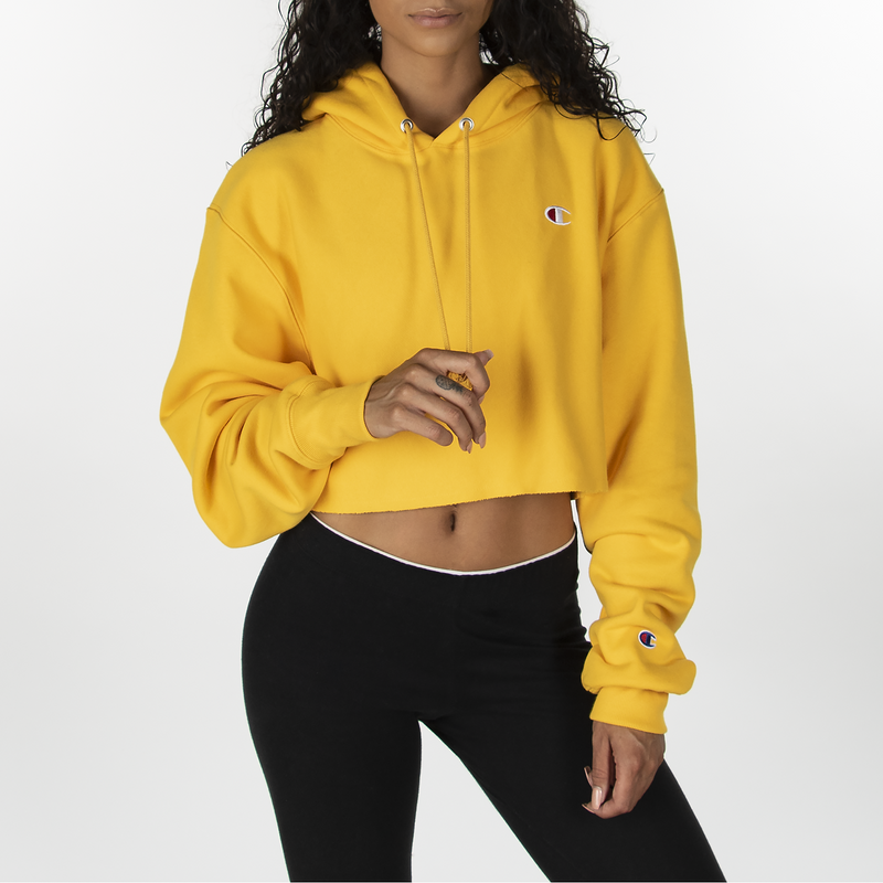 yellow champion sweatshirt womens