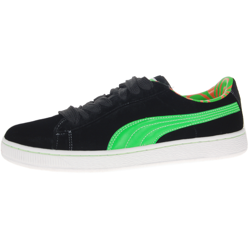 puma suede black light snake