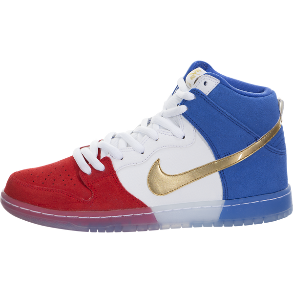 gray nike sb dunks heel tab france flag