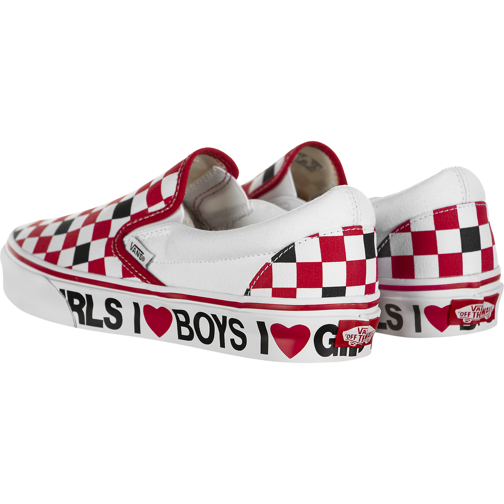 heart vans slip on