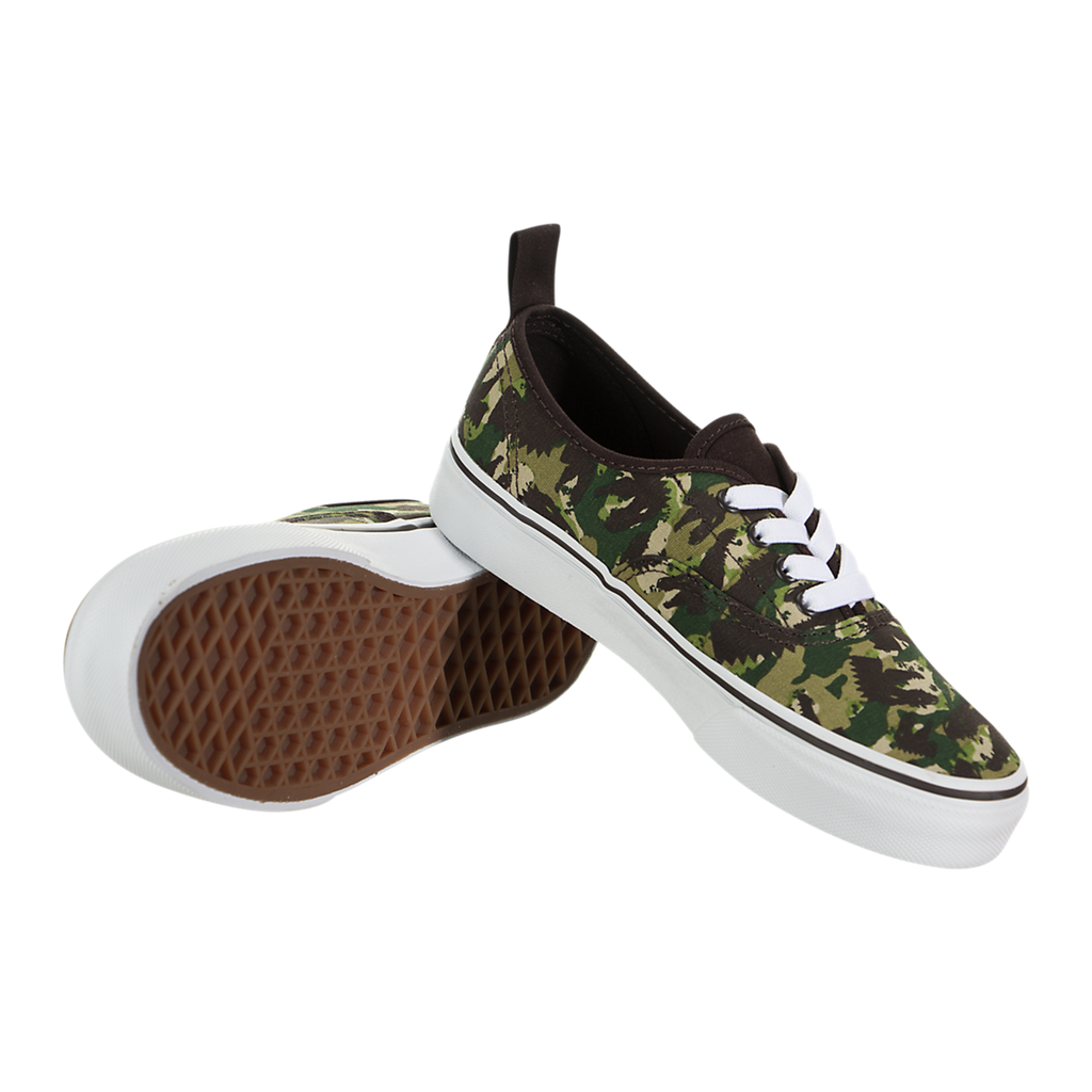 Vans Authentic Elastic (Animal Camo) (Preschool) - vn0a4busw36 ...