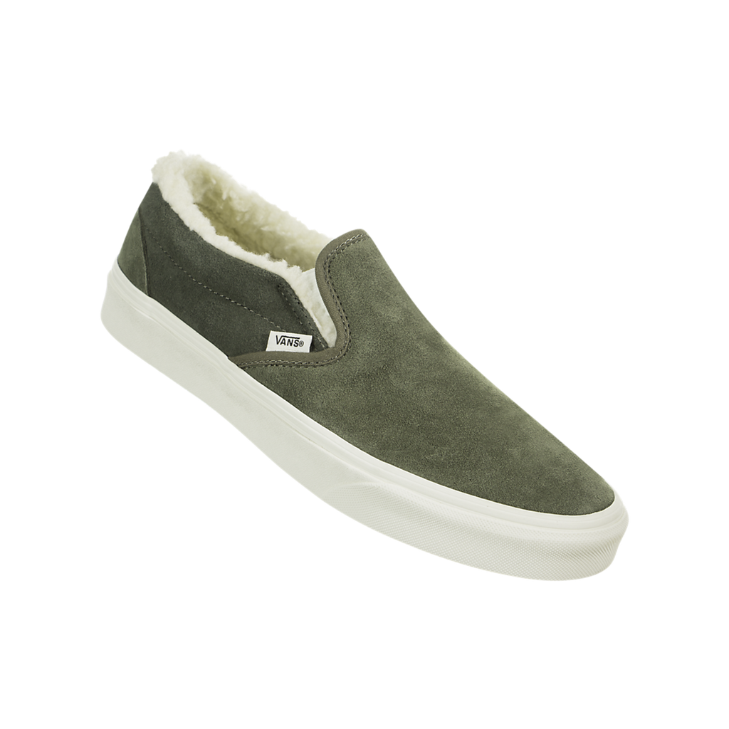 vans suede slip on sherpa grape leaf