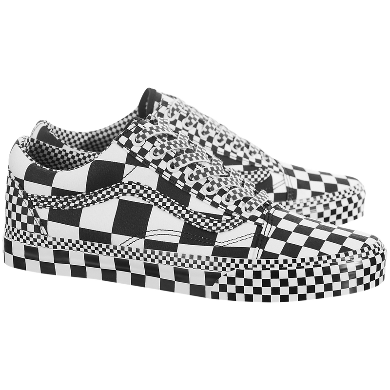 all over checkerboard old skool vans