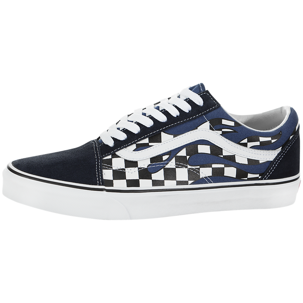 vans with checkered flames