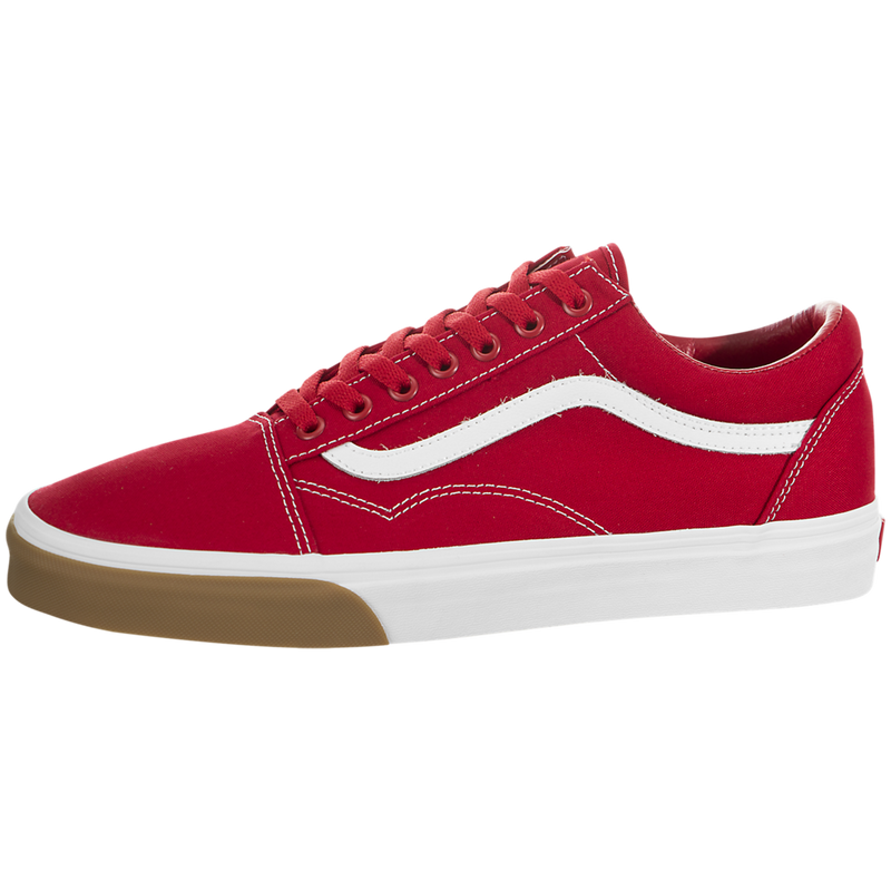 vans old skool gum bumper red