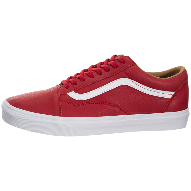 red vans leather