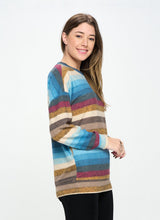 Load image into Gallery viewer, Terry Brushed Round Nk Long Sleeve W/ Pocket Top-372TB-LRP1-K-W352
