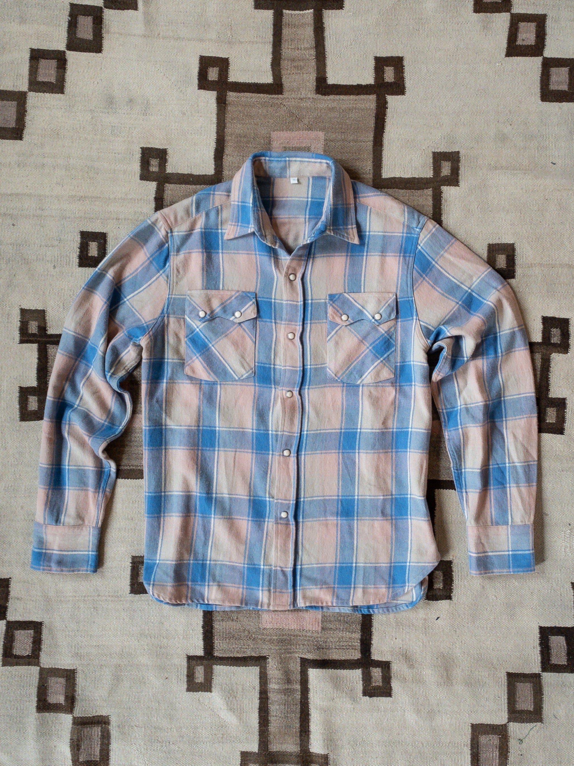 Washed Flannel Pearlsnap Shirt - Warming Sage Rodeo Plaid – Wythe