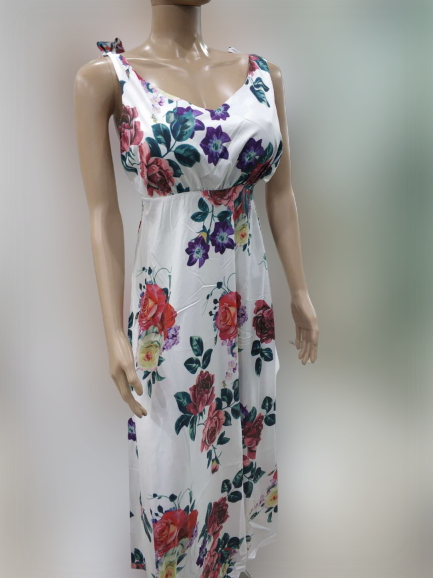 sexy new backless floral print maxi dress