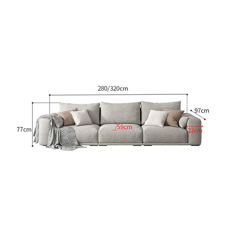 Frances Three Seater Sofa, Cotton Linen | Grey Three Seater Sofa | Weilai  Concept