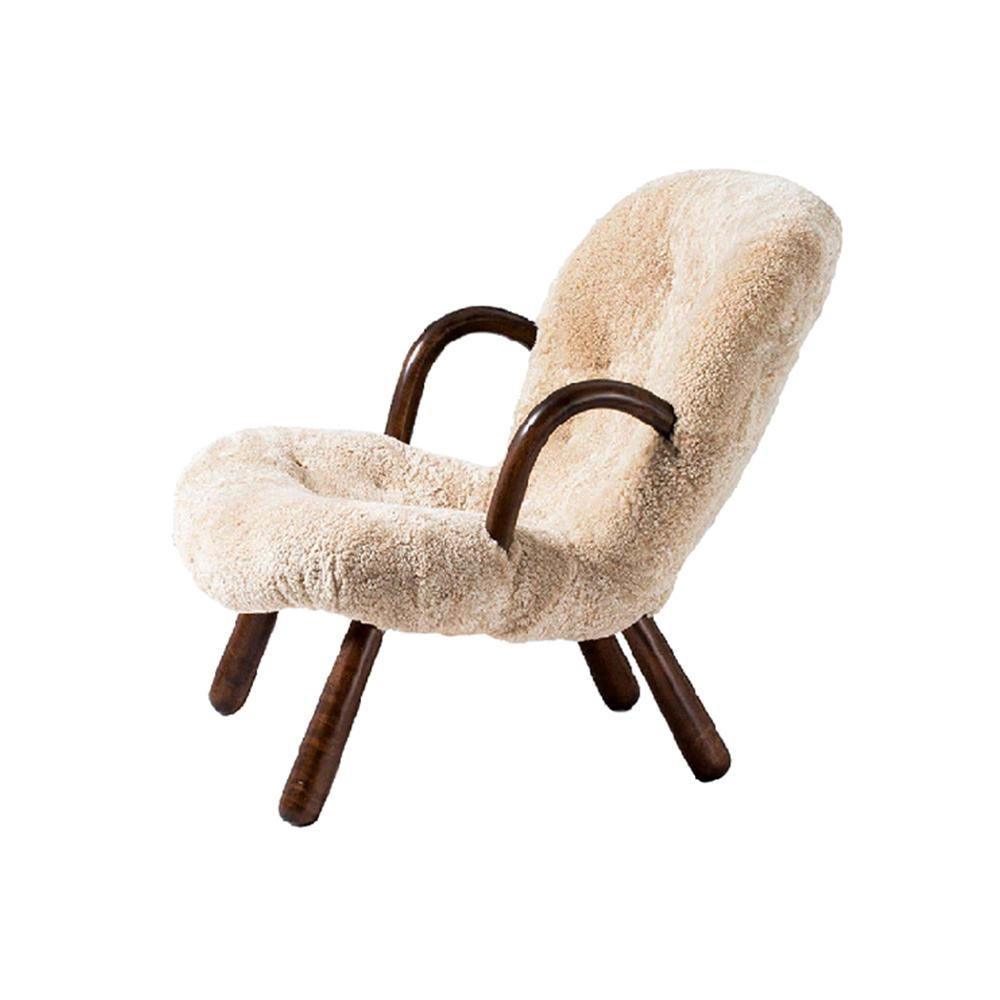 Philip Arctander Sheepskin Clam Armchair, Cashmere wool | Comfy ...