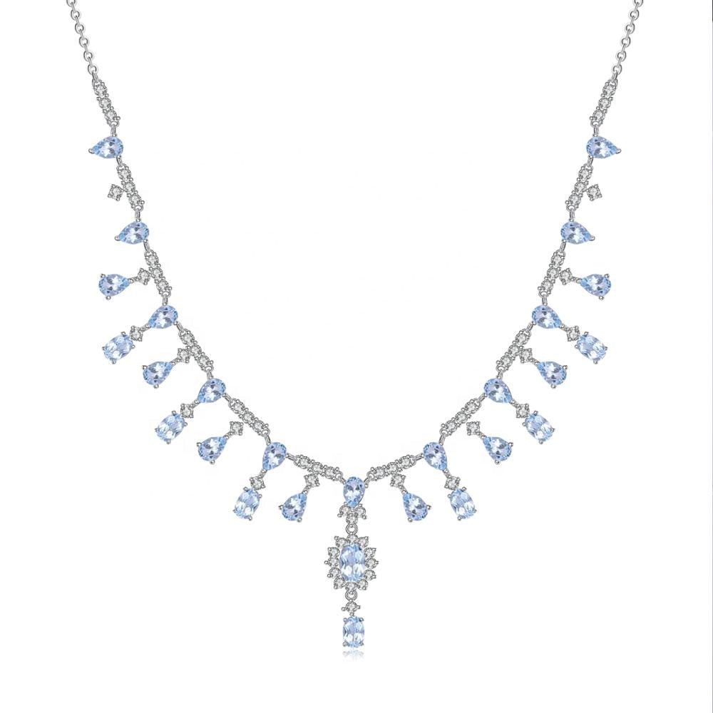Collar de Topacio Azul Cielo - Cherine Jewelry