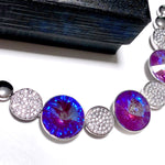 Brazalete de cristales Swarovski circulares - Cherine Jewelry