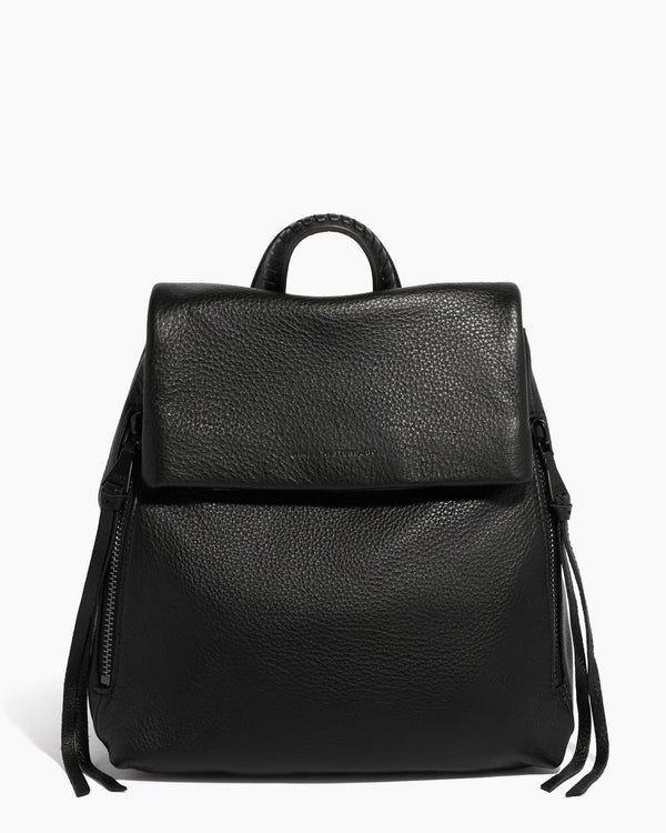 Aimee Kestenberg Bali Leather Backpack in Cloud w/Shiny Gold