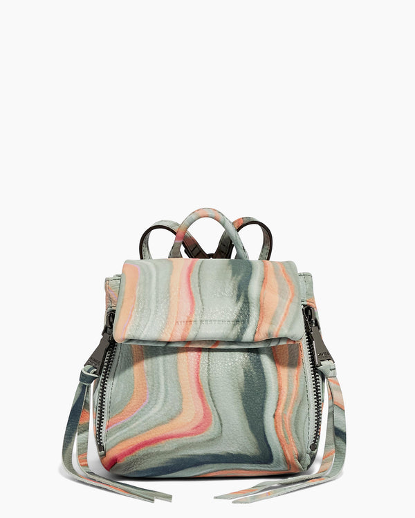 Womens Swirl Leather Backpack