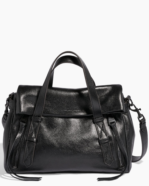 Bali Black Double Entry Satchel | Aimee Kestenberg