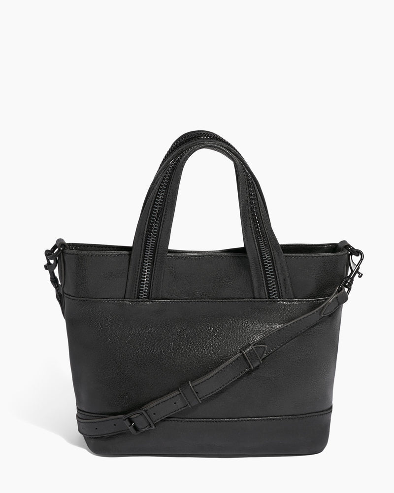 Catch Me You Can Black with Hardware Convertible Satchel | Aimee Kestenberg