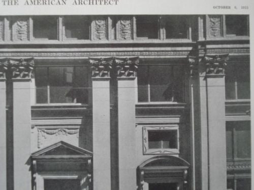 Boatman's Bank Building, Detail of Lower Stories, St. Louis MO, 1915. Eames & Young - St. Croix Architecture