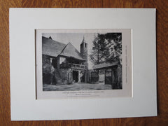 Dr. Walton Martin House, Courtyard, Cornwall, CT, E.C. Dean, 1923, Lit ...