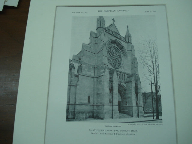Saint Paul's Cathdral , Detroit, MI, 1911, Messrs. Cram, Goodhue & Ferguson