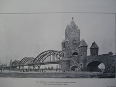 New Railway Bridge over the Rhine, Mainz, Germany, EUR ...