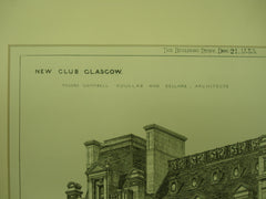 New Club , Glasgow, Scotland, UK, 1883, Messrs. Campbell, Douglas & Sellars
