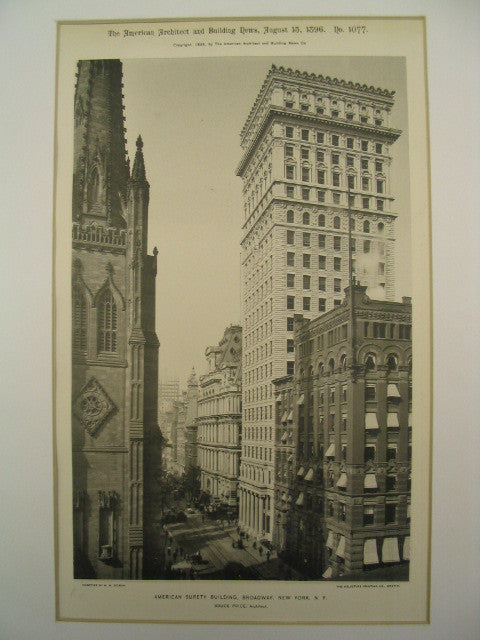 American Surety Building on Broadway, New York, NY, 1896, Bruce Price