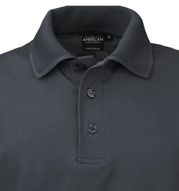 violist verbergen Verlating Dry Aqua Polo Shirt For Sale - All American Clothing Co