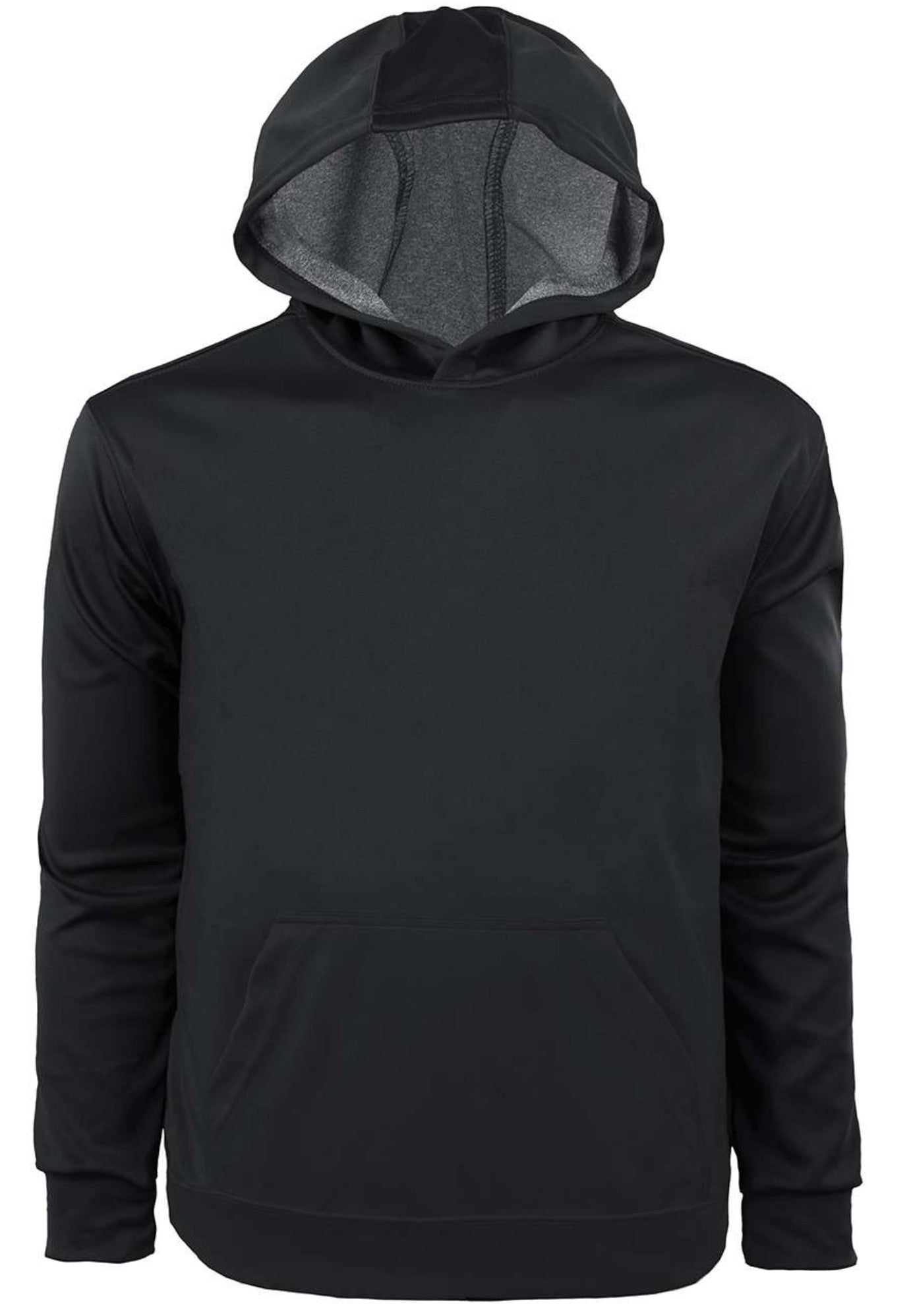 Gray & Black Bonded Hoodie