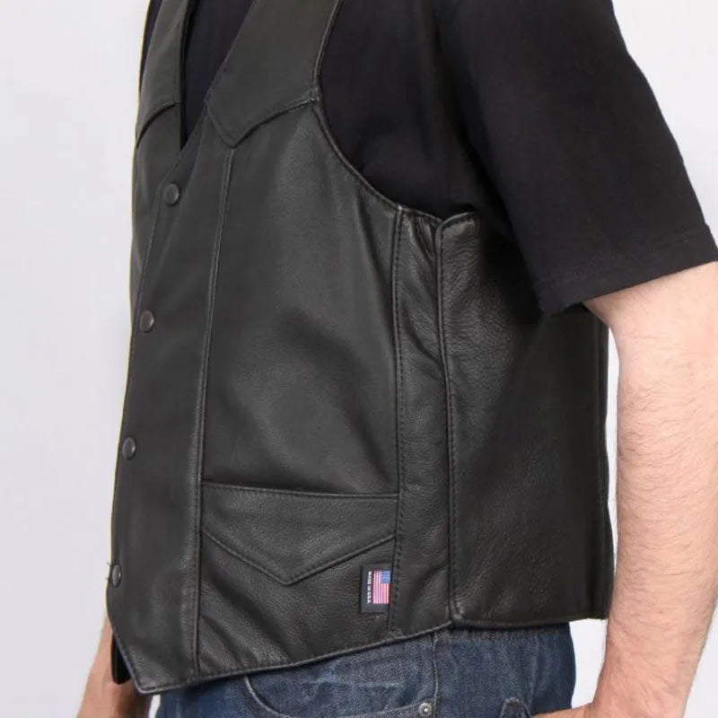 hot leathers leather vest