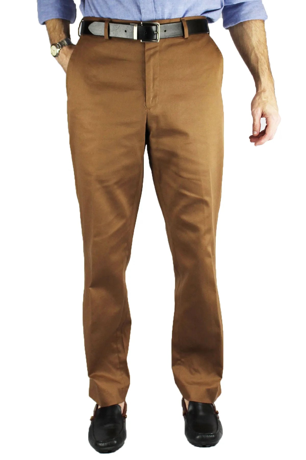 Vintage Twill Pant  Model M1 Relaxed Fit Plain Front in British Khaki by  Bills Khakis  Hansens Clothing