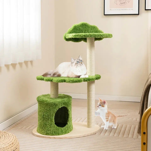 Cat Tree - 38 Inches Cat Tower With Removable and Washable Cushion