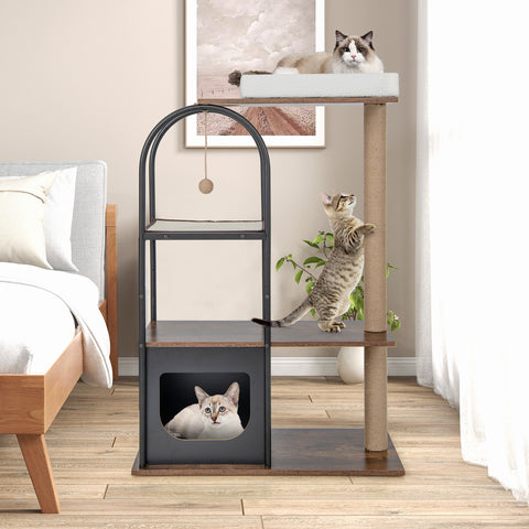 Cat Tree - 47 Inches Cat Tree With Activity Center