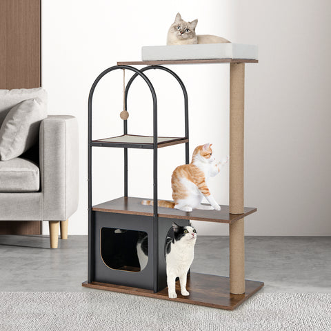 Cat Tree - 47 Inches Cat Tree With Activity Center