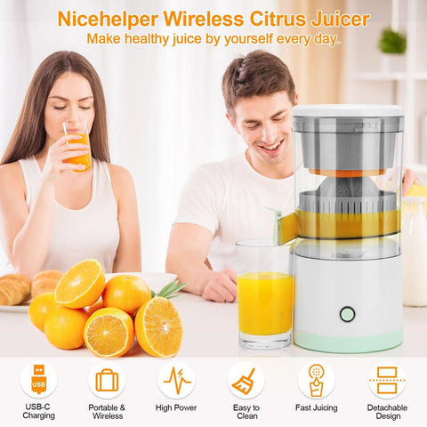 Citrus Juicer - 45 Watt Portable and Wireless Electric Juicer